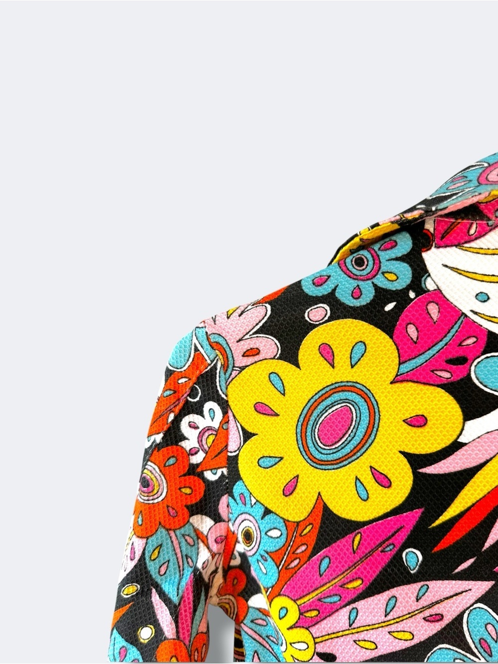Anna Gervasi Italy Bright Floral Honeycomb Knit Statement Blazer - IT 40 (Small) - Picture 6 of 14